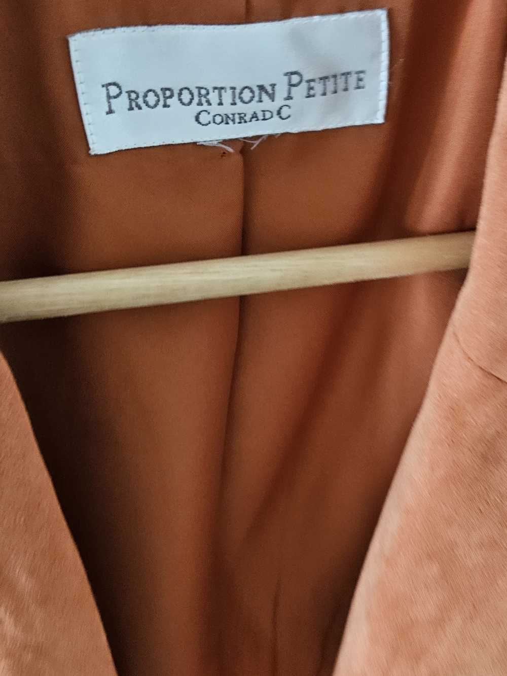 Proportion Petite Orange Suede Zip-Front Jacket - Picture 4 of 4